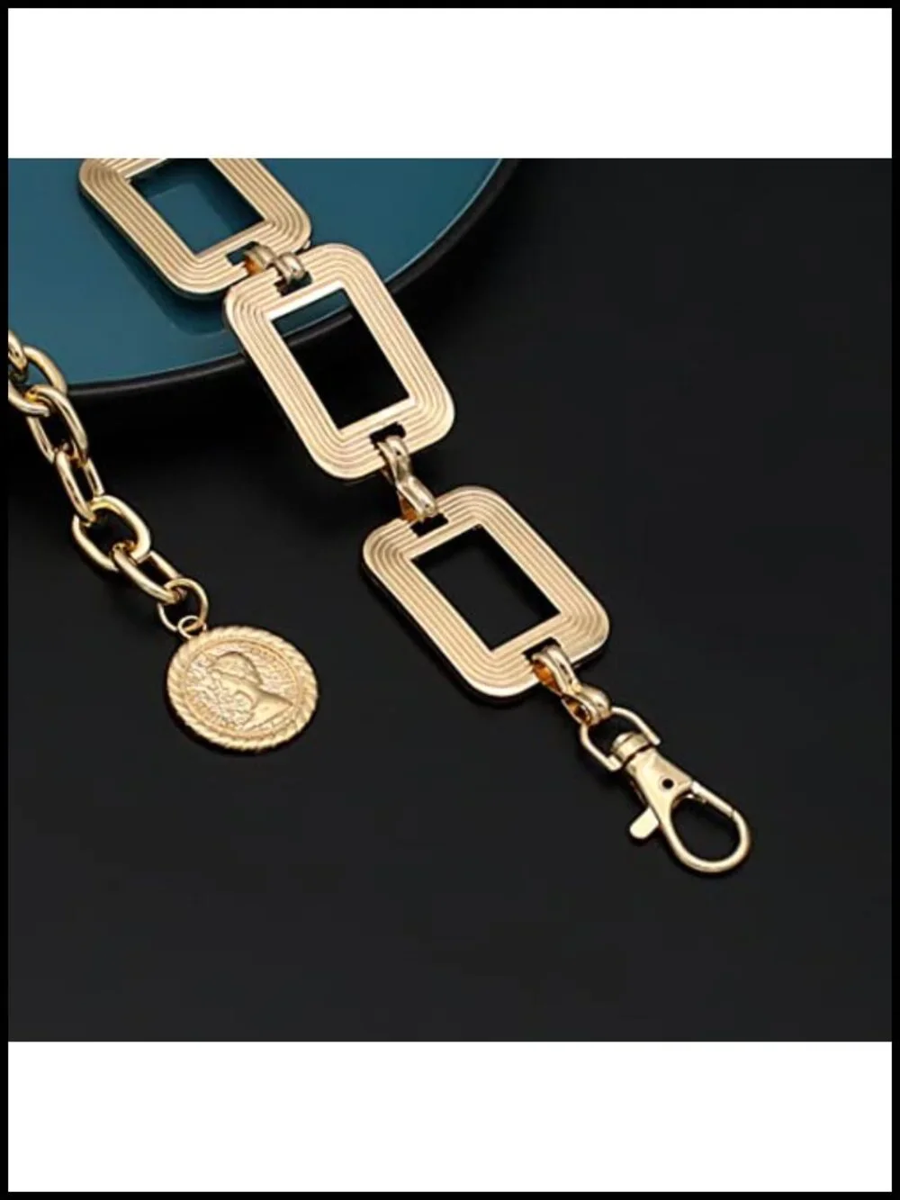 Chunky Link Metal Waist Chain Belt Lobster Clasp Adjustable
